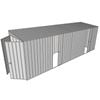 Build-a-Shed 1.5 x 6 x 2m Dual Sliding Side Door Skillion Shed - Zinc