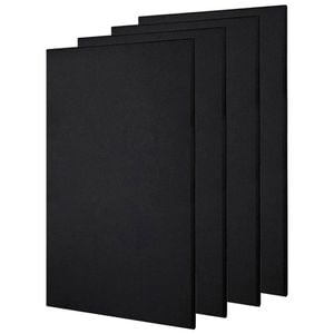 4x Fibreglass Acoustic Room Treatment Sound Panels 1200x600x25mm 2.9sqm Black
