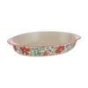 Ladelle Camille Oval Baking Dish Kitchen Bakeware Hand-painted Florals