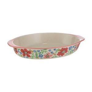 Ladelle Camille Oval Baking Dish Kitchen Bakeware Hand-painted Florals