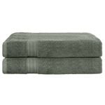 Timeless Living 2 Pack Bath Sheets Set Cotton Extra Large Towel Green