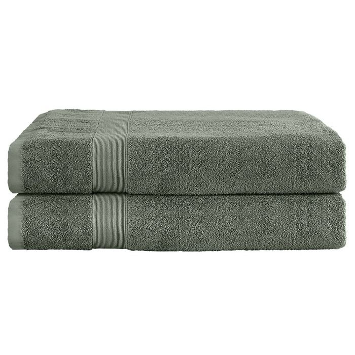 Timeless Living 2 Pack Bath Sheets Set Cotton Extra Large Towel Green