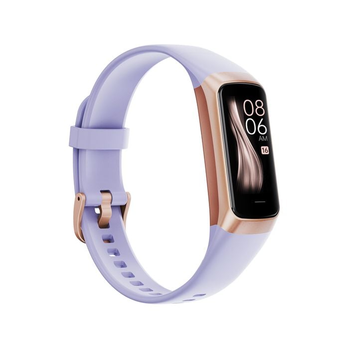 Todo Bluetooth Fitness Tracker Smart Watch Body Thermometer Temperature Bpm Monitor - Purple