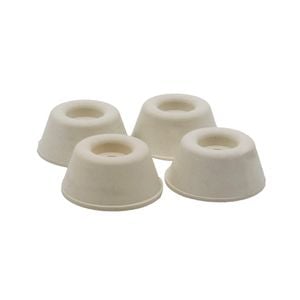 Surface Gard 22mm White Round Screw-In Bumpers - 4 Pack