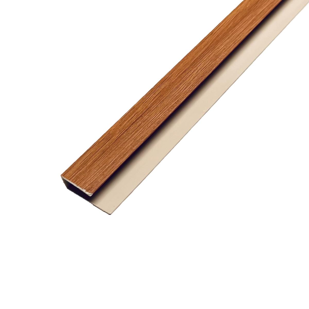 QuickBoard 31 x 13mm 2.7m Cedar PVC Composite U Edge Trim - Bunnings ...