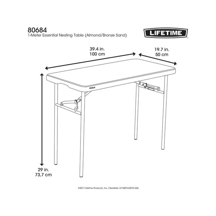 Lifetime 1m Essential Folding Table Bunnings Australia