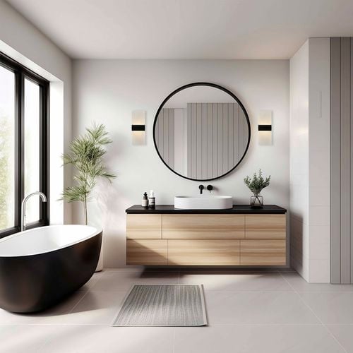 Black Matt LED Modern Wisher Wall Light I/N 0503815