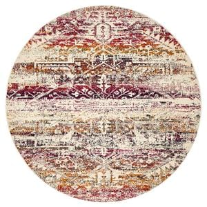 The Rug Connection Gallery 865 Off White 240x240cm - Large Round Transitional Pet Friendly Indoor Rug
