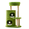 5-Level Felt Cat Tower with Sisal Posts-Green