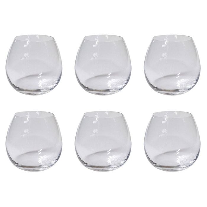 Grand Cru 6 Piece Stemless Wine Glass Set 470ml Red Alex Liddy