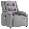 vidaXL Massage Recliner Chair Light Grey Fabric massage chair massage recliner