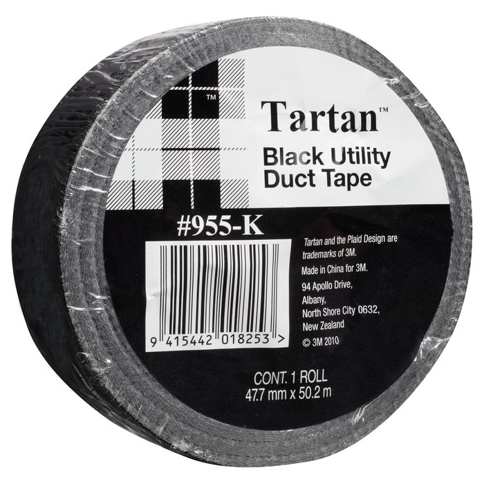 3M Tartan 47.7mm x 50.2m Utility Duct Tape - Black
