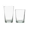 12pc Meknes Glassware Set - Hand-Blown Moroccan Recycled Glass Highball Whisky Drinking Tumblers - Clear Glass