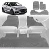 6D Diamond Car Floor Mats for Hyundai i30 2017-2021-Full Set-Grey-Outback GT