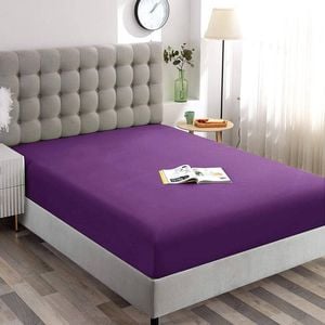 2000TC Ultra Soft Super King Fitted Sheet Set- Purple
