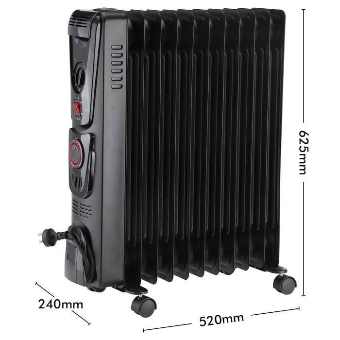 Arlec 2400W 11 Fin Oil Heater With 24 Hour Timer