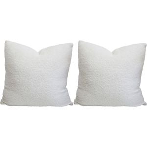2PK LVD Cushion Teddy Natural Decorative Home/Lounge Decor 45x45cm