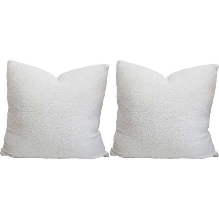 2PK LVD Cushion Teddy Natural Decorative Home/Lounge Decor 45x45cm