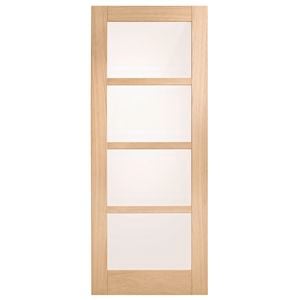 Corinthian 2040 x 620 x 35mm Internal Door White Oak Moda Translucent Glass AMODG4