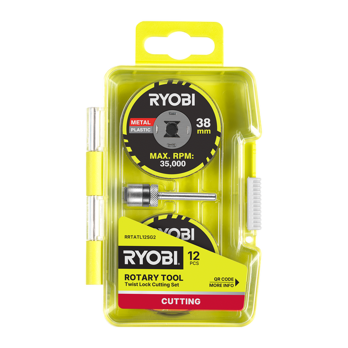 Ryobi Rotary Tool Twist Lock Cutting 12-Piece Set