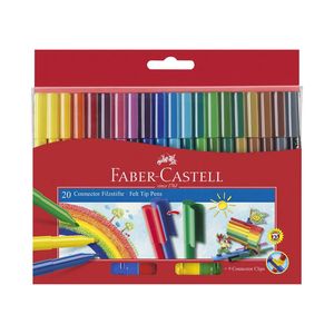 Faber-Castell Connector Pens Marker (Wallet of 20)