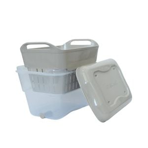 Strucket 4.5L Strainer Bucket with Lid Sand / Clear