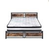 Levede Industrial Bed Frame & 5-Zone Pocket Spring Mattress Queen