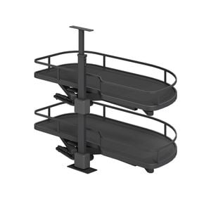 Kaboodle 2 Tier Solid Shelf Left Opening  Blind Corner Swing Pullout