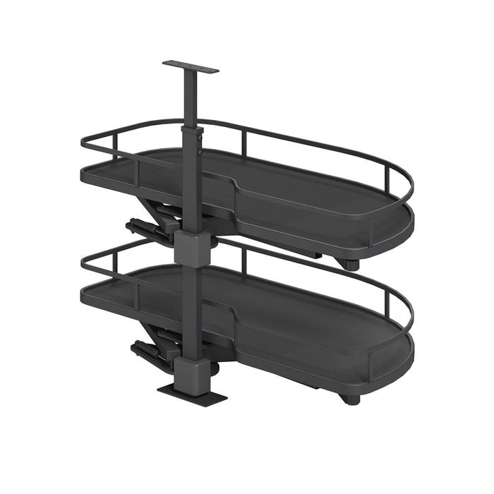 Kaboodle 2 Tier Solid Shelf Left Opening  Blind Corner Swing Pullout