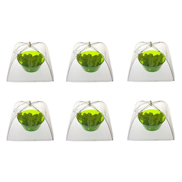 6PK Appetito Square Nylon Net Food Cover 41cm Home Kitchen Cooking White