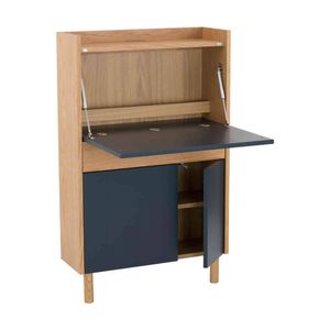 Modern Furniture BARTON Study Desk 71cm - Blue & Natural