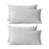 2x 2pc Renee Taylor 400tc Egyptian Cotton King Pillowcases Light Grey 50x90cm