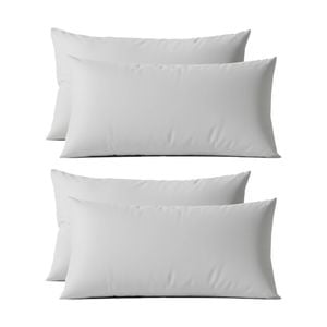 2x 2pc Renee Taylor 400tc Egyptian Cotton King Pillowcases Light Grey 50x90cm