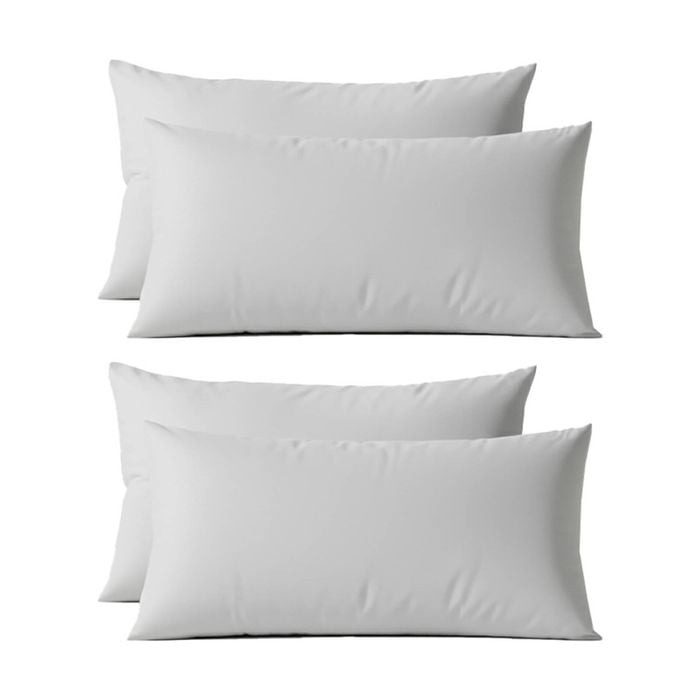 2x 2pc Renee Taylor 400tc Egyptian Cotton King Pillowcases Light Grey 50x90cm