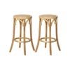 Oikiture Bar Stools Natural X2