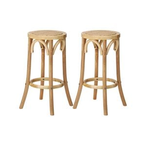 Oikiture Bar Stools Natural X2