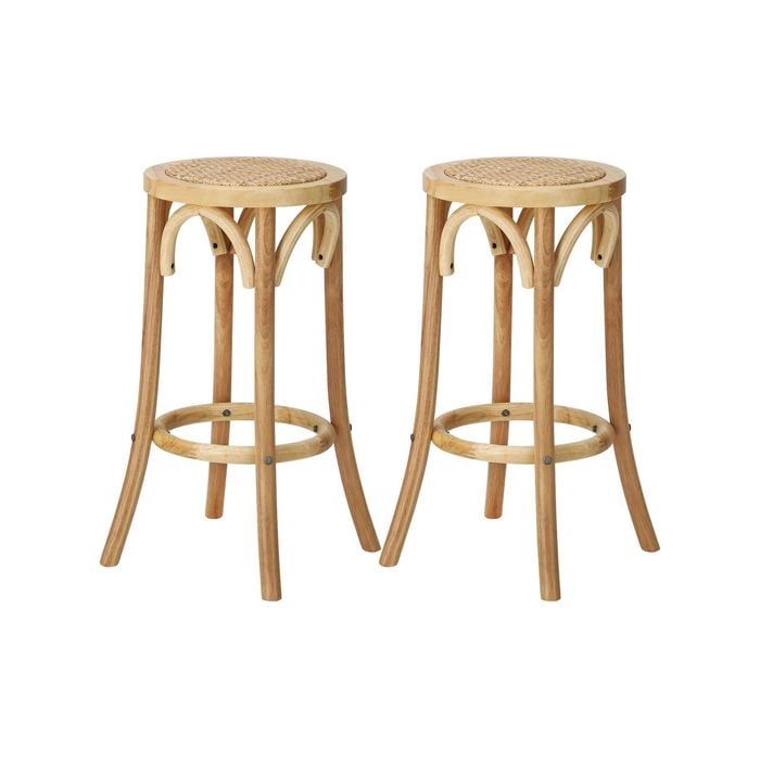 Oikiture Bar Stools Natural X2