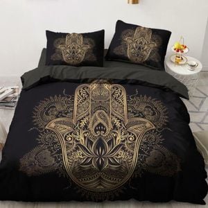 3D Lotus Hand 190 Bed Pillowcases Quilt Queen Size
