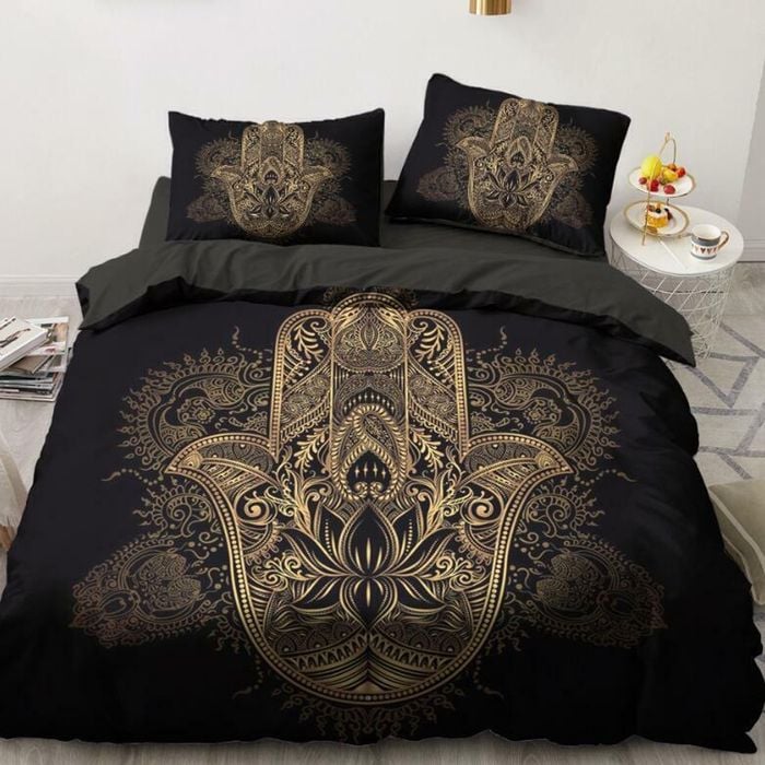 3D Lotus Hand 190 Bed Pillowcases Quilt Queen Size