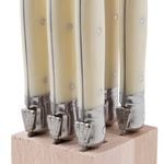 Laguiole by Andre Verdier Debutant 7pc Serrated Knife Block Set Ivory