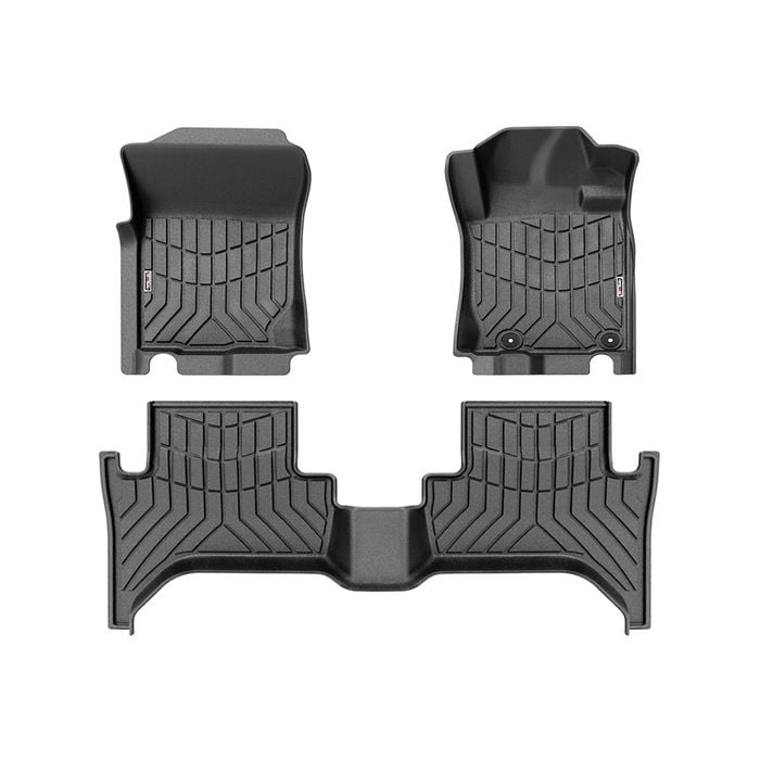 KIWI MASTER 3D TPE Car Floor Mats Liner fit Mitsubishi Triton MR 2019-Current Dual Cab Without Electric Seats