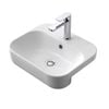 Caroma White Semi Recess Luna Basin With 1 Tap Hole