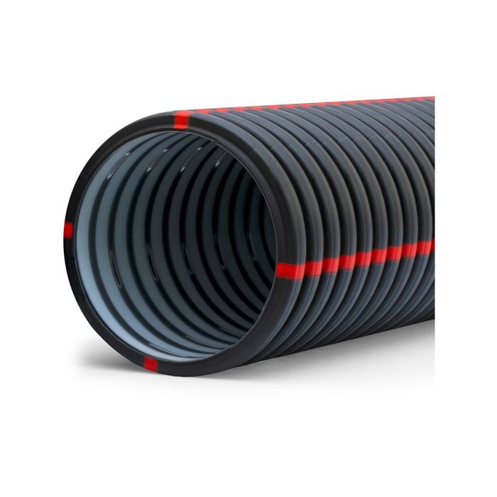 Marley 160mm x 45m Drainflo Corrugated Drainage Pipe Smooth Heavy Duty With Filtersock