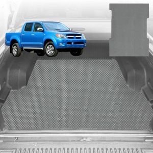 6D Diamond Ute Tub Mat for Toyota Hilux Double Cab 2005-2015 (with Spray on Liner or no Liner)  - Grey