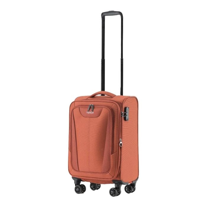 Tosca Altitude Carry-On Travel Suitcase Onboard Luggage W/ Lock 55cm Rust Orange