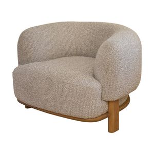 1825 Interiors Mauritius Occasional Fabric Chair With Ash Timber Frame Beige