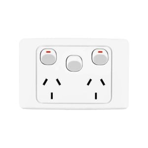 Deta Double Pole Double Power Point With Extra Switch