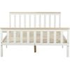 Glebe Pine Wood Double Bed Frame - White