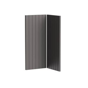 Kaboodle Smoked Grey V-Groove Corner Base Cabinet Doors - 2 Pack
