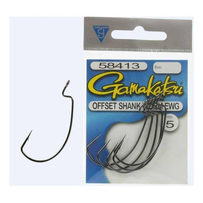Gamakatsu Offset Worm Fishing Hook 5/0